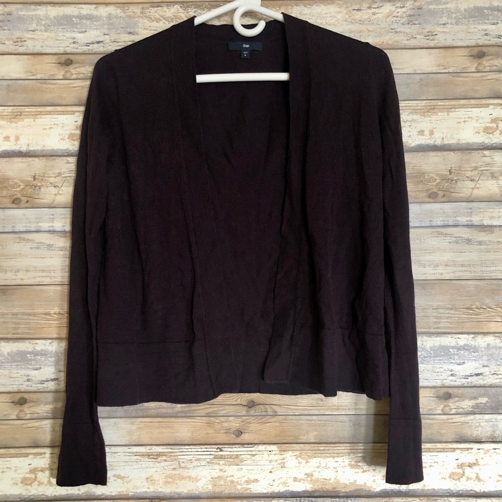 The Gap Women’s Cardigan Sweater Deep Purple Dark Maroon Size M